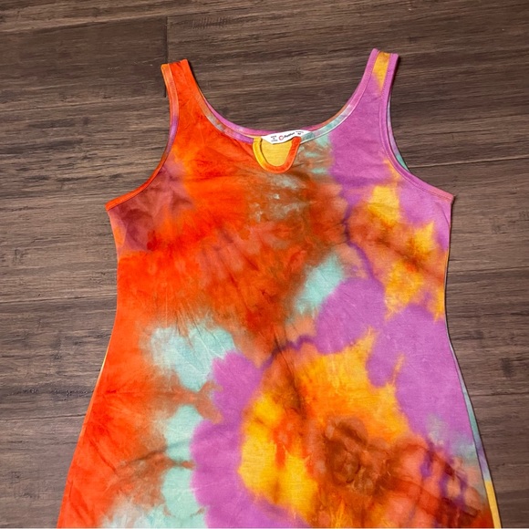 PatPat Rave Party Summer Tie Dye Bright Colorful Dress Size Medium Women’s - Picture 11 of 12